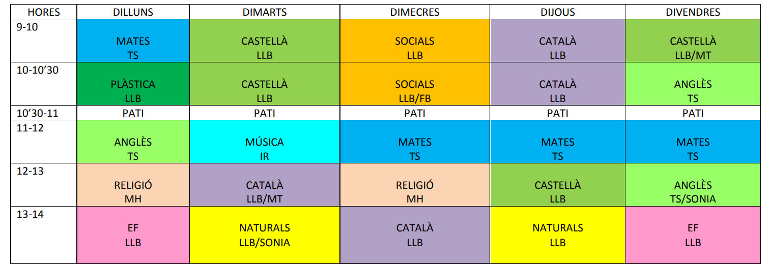 HORARI 3r EP SEPTEMBRE I JUNY 22-23